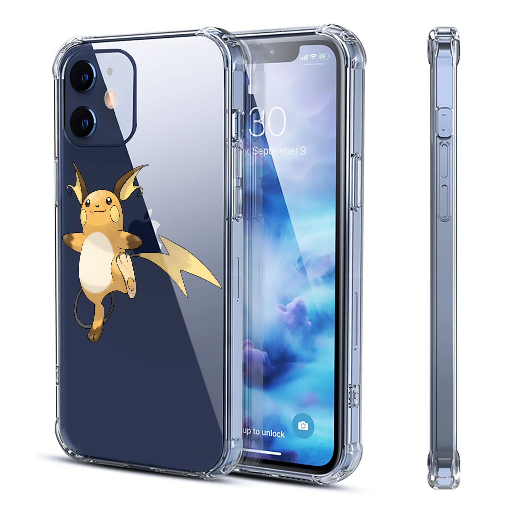 （画像用） ポケットモンスター Pokémon 【iPhone 12シリーズ対応】透明スマホケース（クリアソフトケース）